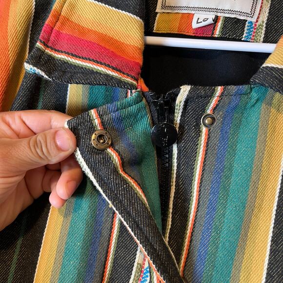 Outback Trading Company Sz‎ L Maddox Southwest Serape Cotton Zip Snap Jacket - Picture 6 of 9